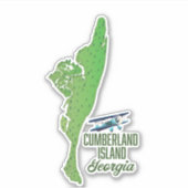 Sticker Carte de l'île de Cumberland (Devant)