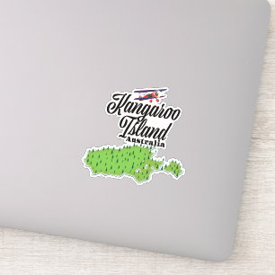 Sticker Carte de l'île de Kangaroo Australie