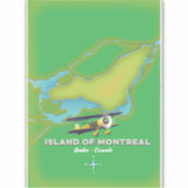 Sticker Carte de l'île de Montréal Canada (Devant)