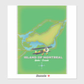 Sticker Carte de l'île de Montréal Canada (Feuille)
