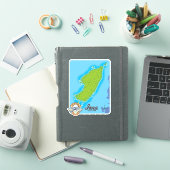Sticker Carte de l'Iona Écosse (Couverture iPad)