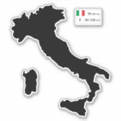 Sticker Carte de l'Italie (Devant)