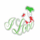 Sticker Carte de l'Italie (Devant)