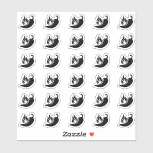 Sticker Carte de mariage au poivre épicé Choix du menu de 