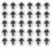 Sticker Carte de mariage champignon Menu Choix de repas (Devant)