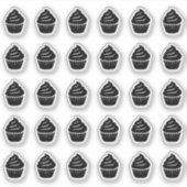 Sticker Carte de mariage Cupcake Choix de menu de repas (Devant)