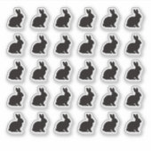 Sticker Carte de mariage de lapin Menu Choix de repas (Devant)