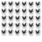 Sticker Carte de mariage pour le choix du menu (Devant)