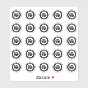 Sticker Carte de mariage sans noix, mini-alerte d'allergie