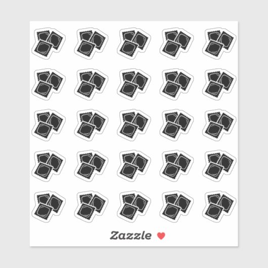 Sticker Carte de menu de repas de mariage ravioli (Feuille)