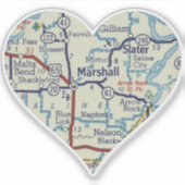 Sticker Carte de métro Marsahall MO (Devant)