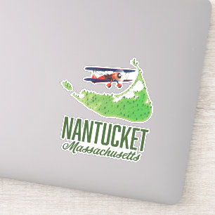 Sticker Carte de Nantucket Massachusetts