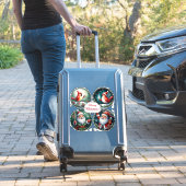 Sticker Carte de Noël festive joyeuse (Valise Insitu)