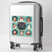 Sticker Carte de Noël festive joyeuse (Sur valise)