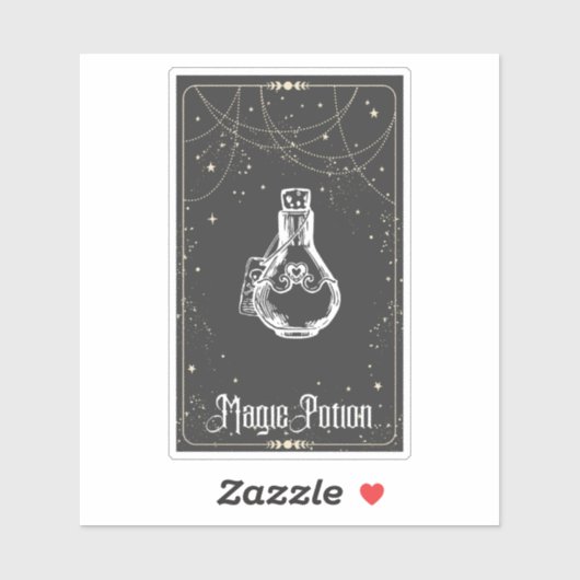 Sticker Carte de potion magique (Feuille)