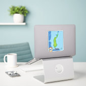 Sticker carte de Raasay Écosse (Ordinateur portable sur le bureau)