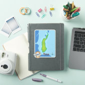Sticker carte de Raasay Écosse (Couverture iPad)
