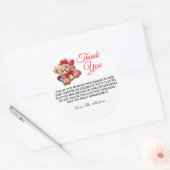 Sticker carte de remerciements plat avec mot de re (Enveloppe)