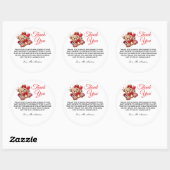 Sticker carte de remerciements plat avec mot de re (Feuille)