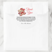 Sticker carte de remerciements plat avec mot de re (Sac)