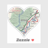 Sticker Carte de Richfield Utah (Feuille)