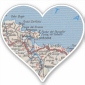 Sticker Carte de Santoña Espagne (Devant)