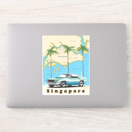 Sticker carte de Singapour (Ordinateur)