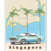 Sticker carte de Singapour (Devant)