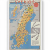 Sticker Carte de Suède (Devant)