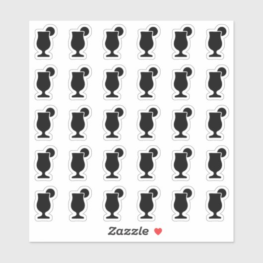 Sticker Carte de table de mariage Menu Bar Choix de boisso (Feuille)