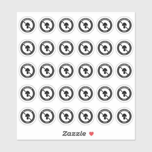 Sticker Carte de table de mariage sans champignon Mini all (Feuille)