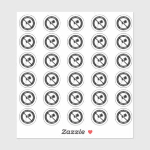 Sticker Carte de table de mariage sans sel Mini allergie a