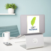 Sticker Carte de Taïwan (Ordinateur portable sur le bureau)