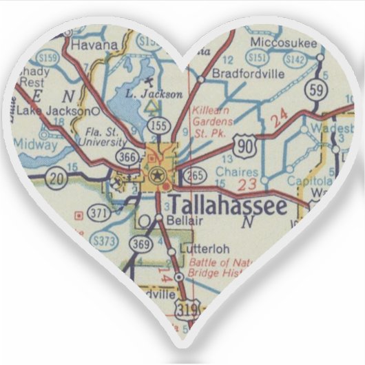Sticker Carte de Tallahassee (Devant)