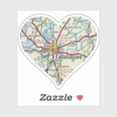 Sticker Carte de Tallahassee (Feuille)