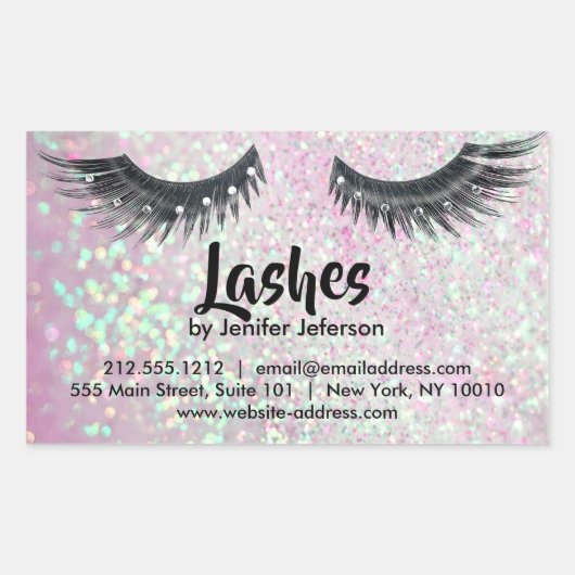 Sticker carte de visite Lashes (Devant)