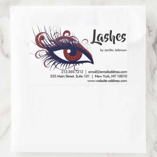 Sticker carte de visite Lashes (Sac)