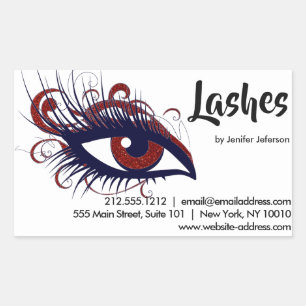 Sticker carte de visite Lashes