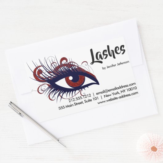 Sticker carte de visite Lashes (Enveloppe)
