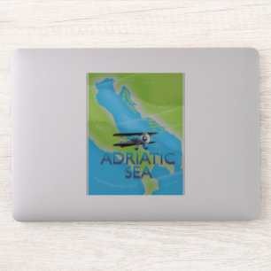 Sticker Carte de vol de la mer Adriatique