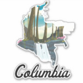 Sticker Carte de voyage de Colombie (Devant)