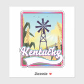 Sticker Carte de voyage de l'île Bathurst Canada (Feuille)