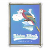 Sticker Carte de voyage de l'île de Bintan Indonésie (Devant)