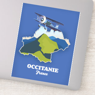 Sticker Carte de voyage Occitanie France