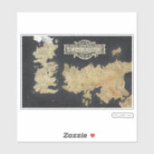 Sticker Carte de Westeros (Feuille)