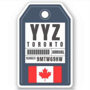Sticker Carte d'embarquement Toronto - Canada YYZ