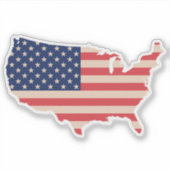 Sticker Carte des États-Unis (Devant)