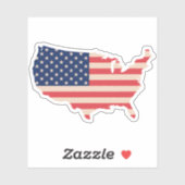 Sticker Carte des États-Unis (Feuille)
