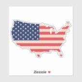 Sticker Carte des États-Unis (Feuille)