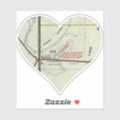 Sticker Carte des gîtes de sel de Bonneville (Feuille)